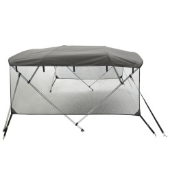 Toit bimini à 3 arceaux parois en maille 183x(154-167)x137 cm