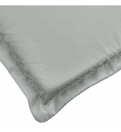 Coussin de chaise longue gris clair mélangé 200x70x4 cm tissu