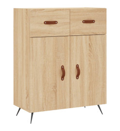 Buffet haut Chêne sonoma 69,5x34x180 cm Bois d'ingénierie