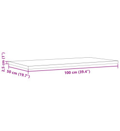 Dessus de table 4pcs 100x50x2,5cm rectangulaire bois pin massif