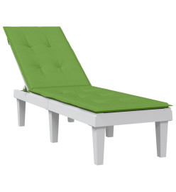 Coussin de chaise longue vert mélangé (75+105)x50x3 cm tissu