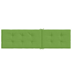 Coussin de chaise longue vert mélangé (75+105)x50x3 cm tissu