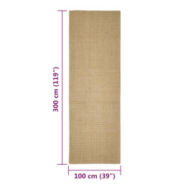 Tapis en sisal pour griffoir 100x300 cm