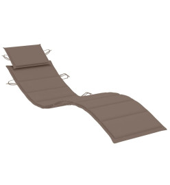 Chaise longue de jardin avec coussin Bois d'acacia solide