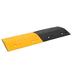 Ralentisseurs 3 pcs Jaune et noir 97x32,5x4 cm Caoutchouc