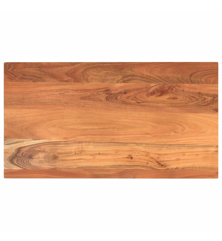 Dessus de table 120x50x3,8cm rectangulaire bois massif d'acacia