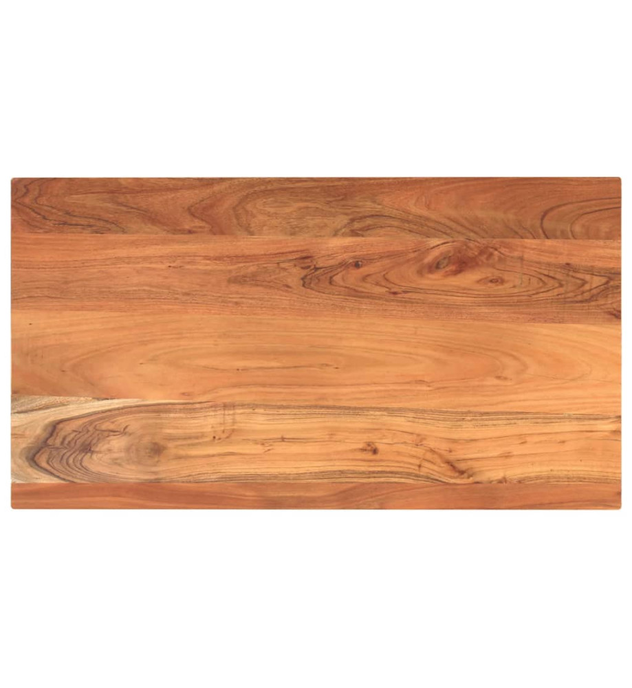 Dessus de table 100x50x3,8cm rectangulaire bois massif d'acacia