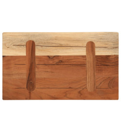 Dessus de table 50x20x3,8 cm rectangulaire bois massif d'acacia