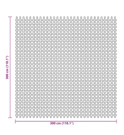 Tapis de sol de camping anthracite 3x3 m