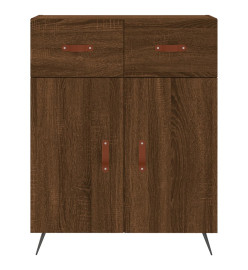 Buffet chêne marron 69,5x34x90 cm bois d'ingénierie