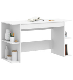 Bureau blanc 140x50x75 cm bois d'ingénierie