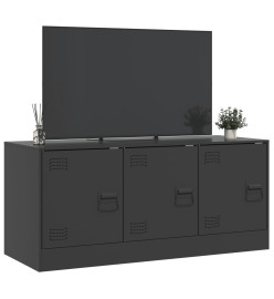 Meuble TV noir 99x39x44 cm acier