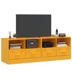 Meubles TV 2 pcs jaune moutarde 67x39x44 cm acier