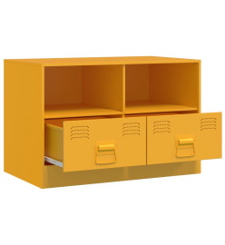 Meubles TV 2 pcs jaune moutarde 67x39x44 cm acier