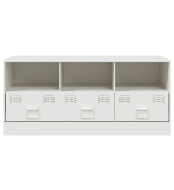 Meuble TV blanc 99x39x44 cm acier