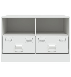 Meubles TV 2 pcs blanc 67x39x44 cm acier