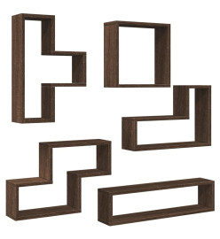 Étagère murale chêne marron 96x12x64 cm bois d'ingénierie