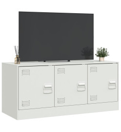 Meuble TV blanc 99x39x44 cm acier