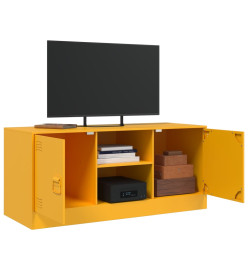 Meuble TV jaune moutarde 99x39x44 cm acier