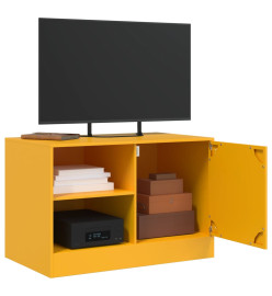 Meuble TV jaune moutarde 67x39x44 cm acier