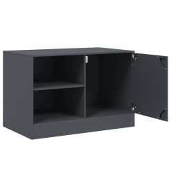 Meuble TV anthracite 67x39x44 cm acier