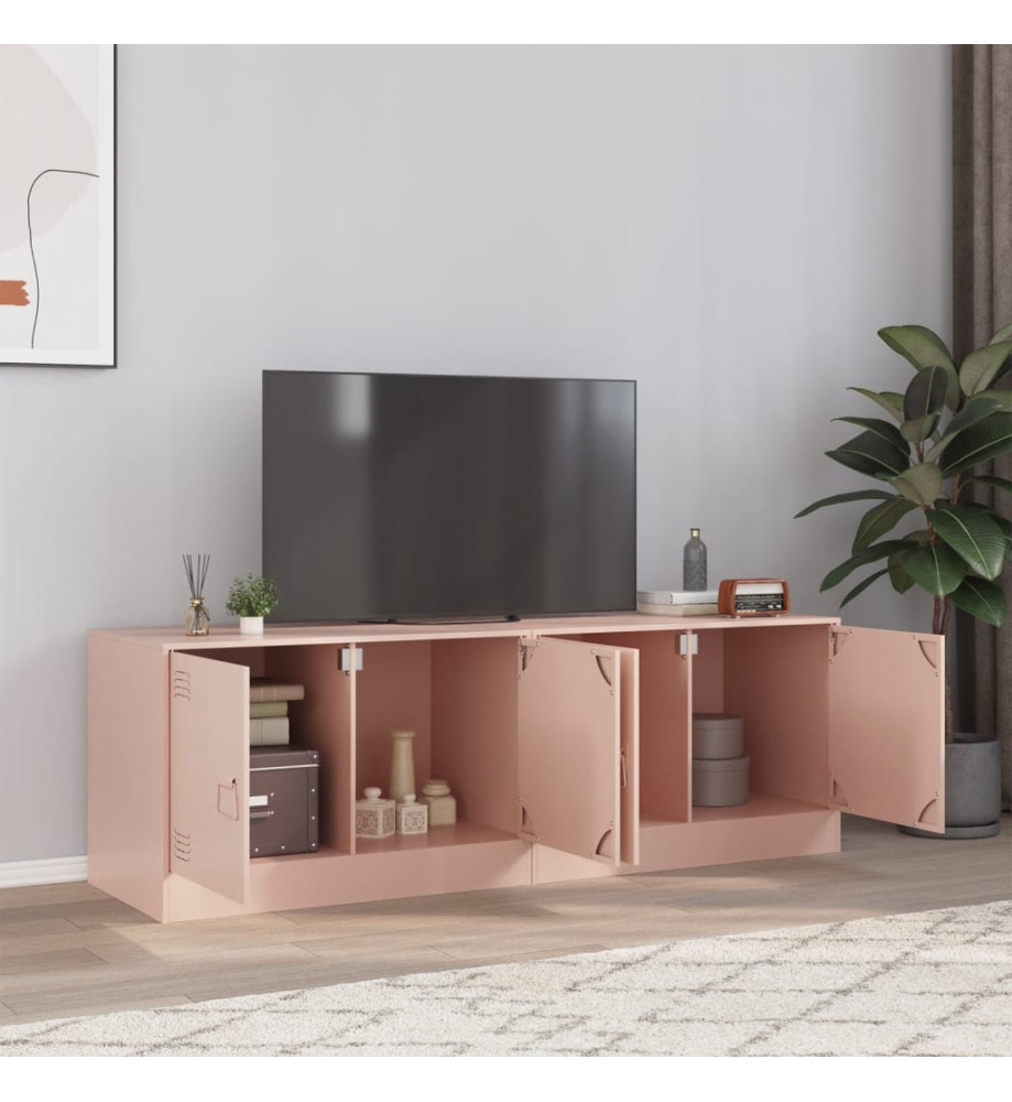 Meubles TV 2 pcs rose 67x39x44 cm acier