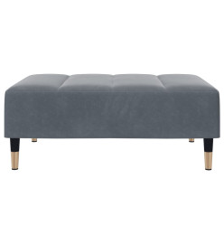 Repose-pied gris foncé 77x55x31 cm velours