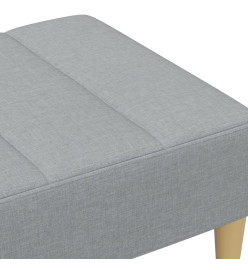 Repose-pied gris clair 77x55x31 cm tissu