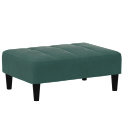 Repose-pied vert foncé 77x55x31 cm velours