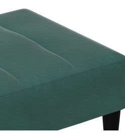 Repose-pied vert foncé 77x55x31 cm velours