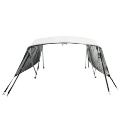 Toit bimini à 4 arceaux parois en maille 243x(200-213)x137 cm