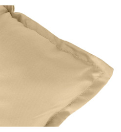 Coussins de chaise à dossier haut lot de 2 beige mélangé tissu