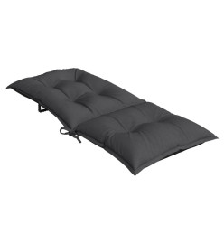 Coussins de chaise à dossier haut lot de 2 anthracite mélangé