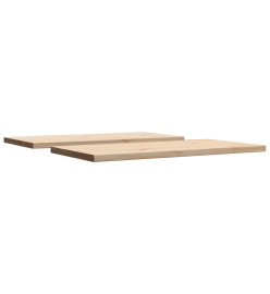 Dessus de table 2 pcs 80x40x2,5cm rectangulaire bois pin massif