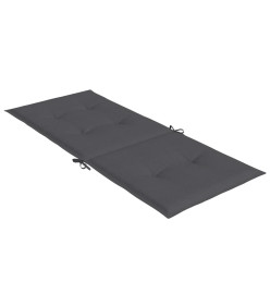 Coussins de chaise à dossier haut lot de 6 anthracite mélangé