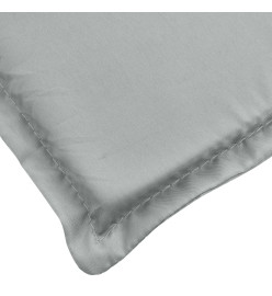 Coussin de chaise longue gris clair mélangé 200x60x4 cm tissu