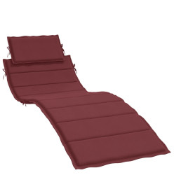 Coussin de chaise longue rouge bordeaux mélangé 186x58x3 cm