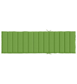 Coussin de chaise longue vert mélangé 200x60x4 cm tissu