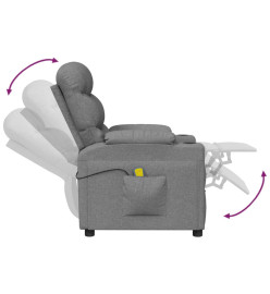 Fauteuil de massage Gris clair Tissu