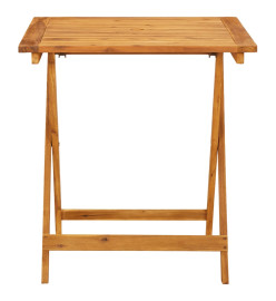 Ensemble de bistro 3 pcs motif de feuilles tissu et bois massif