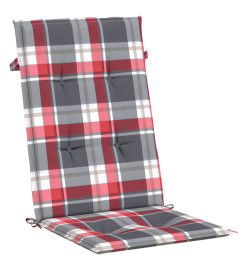 Coussins de chaise de jardin à dossier haut lot de 6 120x50x3cm
