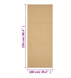 Tapis Sisal naturel 100x250 cm