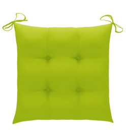 Chaises pliables de jardin avec coussins 6 pcs Bois de teck
