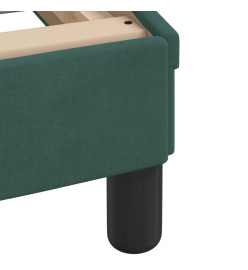 Lit avec matelas vert foncé 90x190 cm velours