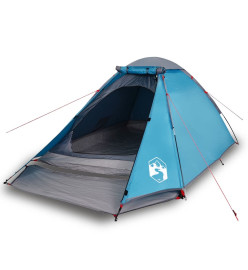 Tente de camping à dôme 2 personnes bleu imperméable