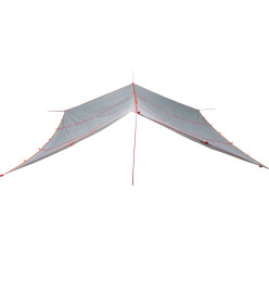 Bâche de camping gris et orange 420x440 cm imperméable