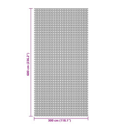 Tapis de sol de camping anthracite 6x3 m