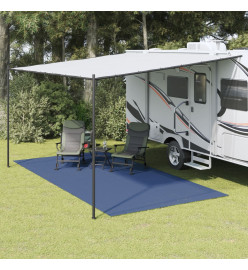 Tapis de sol de camping bleu 5x2,5 m