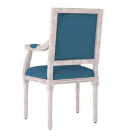 Fauteuil bleu 54x59x99 cm velours