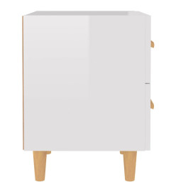 Tables de chevet 2 pcs Blanc brillant 40x35x47,5 cm